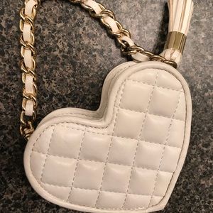 Bebe mini heart wristlet
